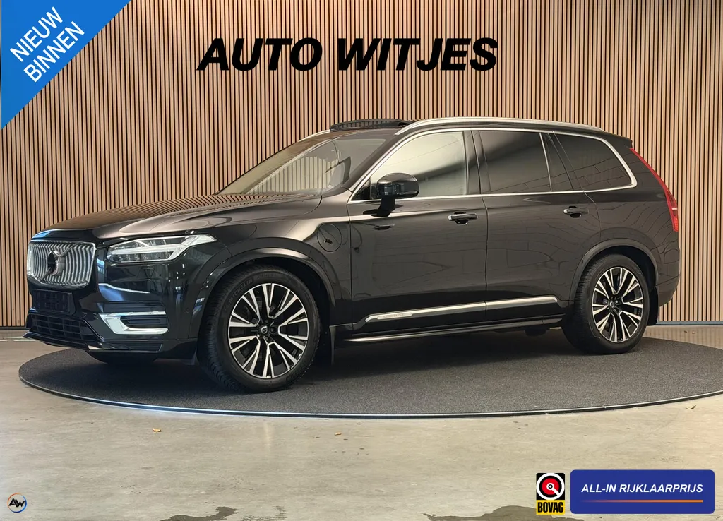 Volvo XC90 2.0 T8 Recharge 450PK Aut. AWD Ultimate Bright | Panodak | Luchtvering | B &amp; W | Trekhaak | Full options | Incl. garantie.
